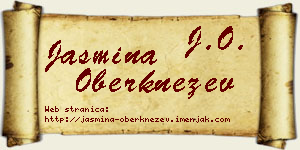 Jasmina Oberknežev vizit kartica